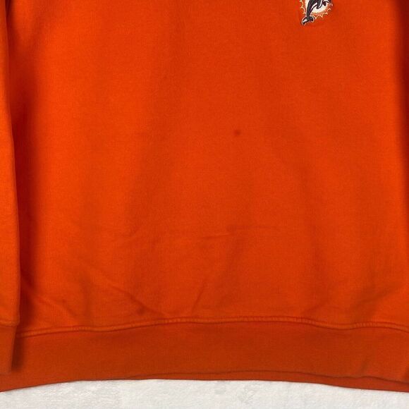 Vintage Reebok Miami Dolphins Sweater Mens Large Orange Pullover Sweatshirt - Picture 6 of 12
